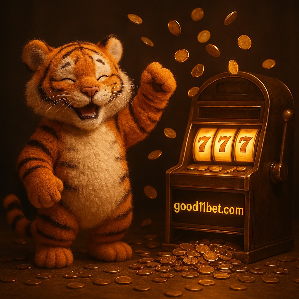 আর্কেড জয়ের আনন্দে উল্লাসিত এক বাঘশাবক